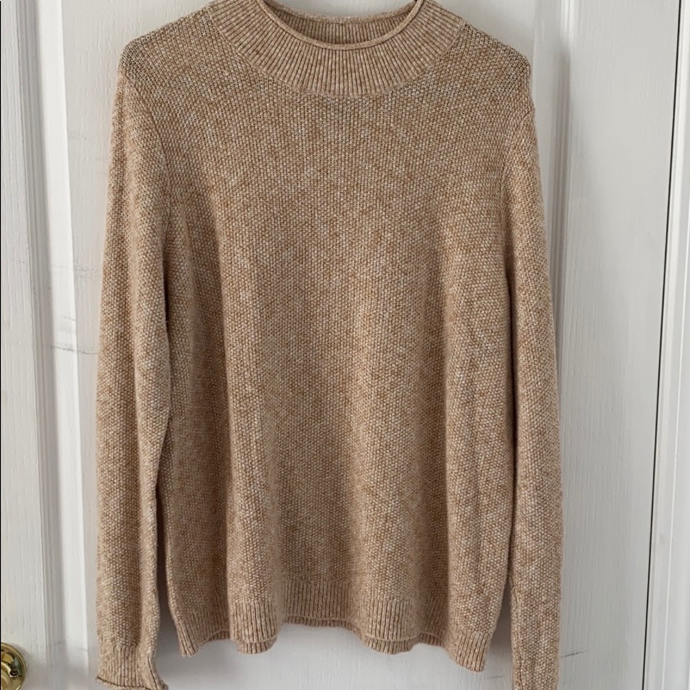 A&F Beige Mock Neck Sweater